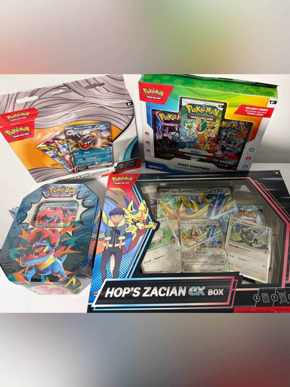 Pokémon Bundle of 4‼️ Ascended Heroes Feraligatr, Zacian ex, FP S3, Mabostiff ex